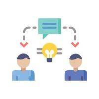 Idea generation with collaborative exchange between two people vector