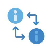 Information exchange loop symbol, concept of FAQ and knowledge vector