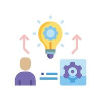 Creative brainstorming for innovation and development ideas illustration vector