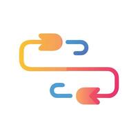 Data Flow Direction, Process Automation, Information Transfer Icon vector
