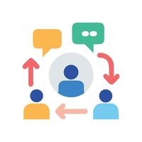 Communication Network User Interaction and Message Exchange Graphic vector