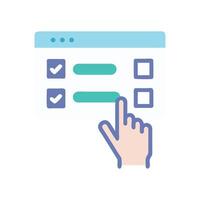 Online Form Selection with Hand Pointer vector