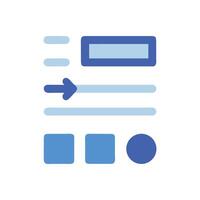Web form with arrow and shapes illustration design vector