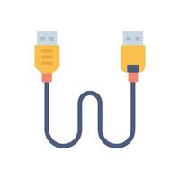 Simple USB Cable Connector Data Technology Icon Design vector