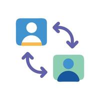 User Switching or Hand Off Icon with Arrows vector