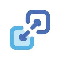Blue Connection Icon Transfer, Data Flow, Integration Concept vector