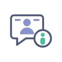 User Feedback Information Graphic Icon on Black Background vector