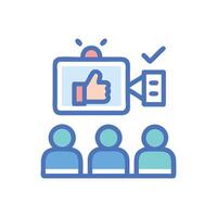 Positive Feedback and Approval from an Audience Webinar vector