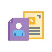 Personal Information Documents Application Form and Identity Icon vector