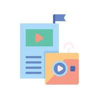 marketing icon with camera and display monitor vector