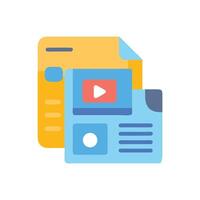 Digital content strategy icon, creative media documents concept vector
