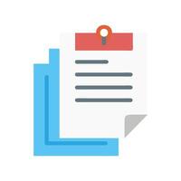 Pinned paper documents for organization and productivity concept vector