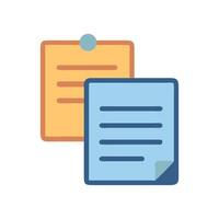 Sticky Notes with Push Pin, Isolated Illustration vector