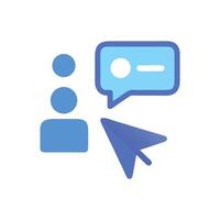 Community interaction and messaging, UI illustration icon vector