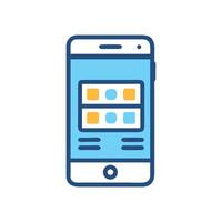 Mobile App Interface Design with UI elements vector