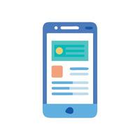 Modern smartphone with app interface, flat design vector