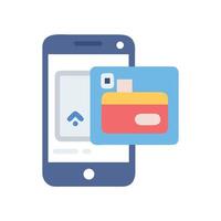 Mobile app with file upload feature illustration concept vector