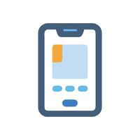 Modern Smartphone App Icon on Black Background vector