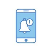 Phone with Notification Alert, Reminder, Alarm, Important Update vector