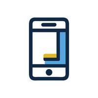 Smartphone app icon with abstract display illustration vector