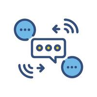 Interactive Communication with Cloud Messaging Illustration vector