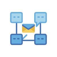 Email Integration and Communication Network Icon Illustration vector