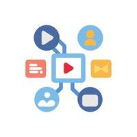 Marketing Strategy Content Distribution Across Social Media Platforms vector