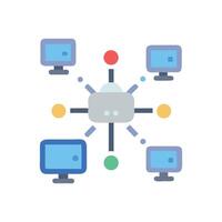 Network topology, local area network, computer network, server vector