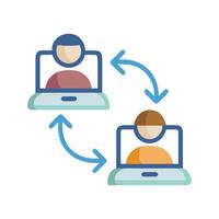 Online communication, remote collaboration, conferencing, data exchange vector