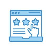 Online review, feedback, rating illustration on a website vector