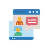 Virtual meeting, call, conferencing, online communication concept vector