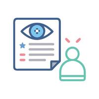 Target audience analysis report with eye icon vector