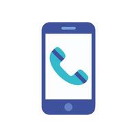 Incoming call on smartphone icon illustration design vector