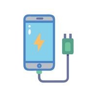 Charging Phone Illustration Mobile Power, Connection and Technology vector