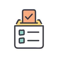 Ballot box with check mark, voting concept illustration vector
