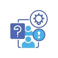 Team problem solving and creative idea generation process vector