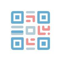 Simple colorful QR code icon for business purposes vector