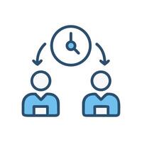 Time Management Icon with People, Efficiency and Productivity vector