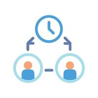 Time Management Collaboration Icon for Business and Teamwork vector