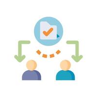 Task assignment, project workflow, file sharing concept, teamwork vector