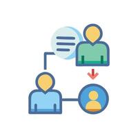 Team Hierarchy Workflow Structure People Management Process Icon vector