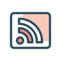 RSS Feed Icon, Internet, Online, Communication, Information, Design vector