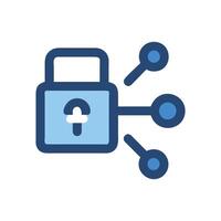Network security with padlock data encryption icon concept vector
