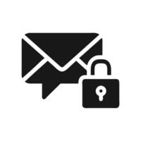 Secure email message icon for private communications concept vector