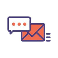 Email and Message Icon Design for Communication vector