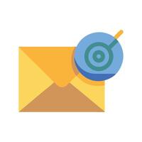 New Email Notification Icon with Read Confirmation Mark vector