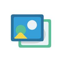Abstract gallery icons, image presentation and design vector