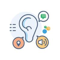 Smart Hearing AI Assistant with Location and Sound vector