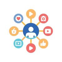 Social Media Network Connection Concept with User Profile vector
