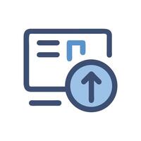 Data Upload Icon Document Sending Process Illustration vector